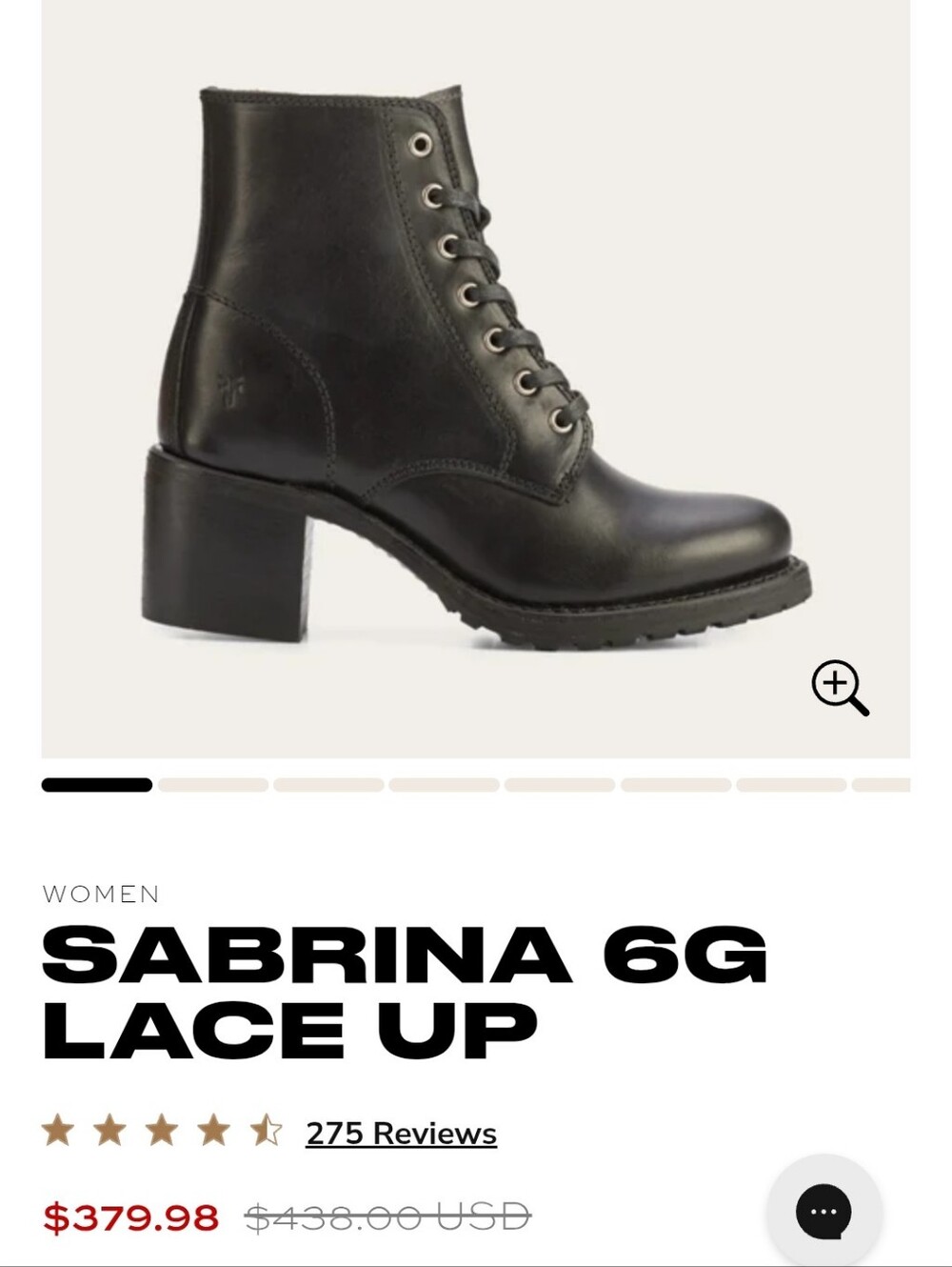 Frye Sabrina 6G Lace Up Ankle Boots